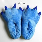 Chaussons dintrieur chauds et doux en peluche avec patte danimal - bleu [f75489] pour femmes et hommes ...