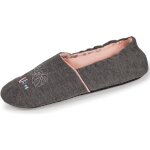 Isotoner chaussons gris chin fonc femme