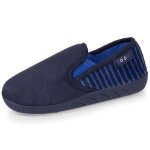 Isotoner chaussons en sudine ultra douce marine garon