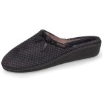 Isotoner chaussons ultra doux ultra confort talon de 4 cm pois femme