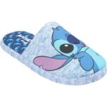 Chaussons - lilo and stitch - femme - bleu - logo imprim� d�lav� - stitch