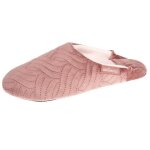 Isotoner chaussons en microvelours et semelle  picots antidrapants blush femme