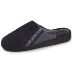 Isotoner chaussons semelle ultra confort gris chin fonc homme