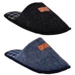 Chaussons pantoufles homme ozabi - suedine - mbs15069 pack de 2 - confortable - noir