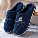 Chaussons en peluche pour hommes et femmes - bleu - marque ecelen