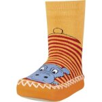 Chaussons - playshoes - nijlpaardjunior - orange - semelle antidrapante - confortables et chauds