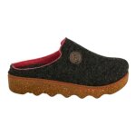Chaussons - rohde - 6120 - gris - talon plat - confort en feutre de laine - bout rond