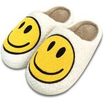 Chaussons - smiley - hiver - confortables - antidrapants - fluffy
