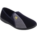 Chaussons zedzzz aaron pour homme - semelle en pvc - bleu marine / gris