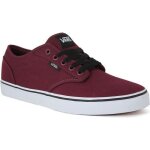 Chaussures atwood bordeaux - vans - mixte - textile - rouge - semelle en gomme