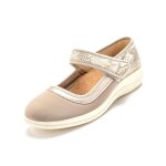 Chaussures babies pieds sensibles pediconfort - imprim� beige - textile - gris - grande largeur