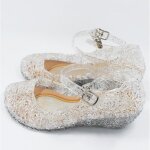Chaussures ballerines princesse reine des neiges - blanc - scintillantes à paillettes - fille Chaussures ballerines princesse reine des neiges - blanc - scintillantes à paillettes - fille