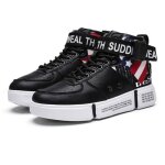 Chaussures de basket pour hommes - vitata - baskets montantes en cuir - lacets - plat - adulte - noir ... Chaussures de basket pour hommes - vitata - baskets montantes en cuir - lacets - plat - adulte - noir ...