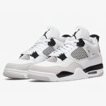 Chaussures de basket nike air - jordan 4 retro high mixte - autrement - ciment blanc - cuir - lacets