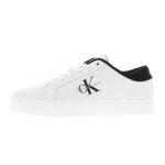 Chaussures basses en cuir classic cupsole low - ck jeans - homme - blanc - lacets - semelle plate