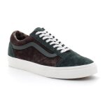 Chaussures basses  lacets en daim pour adulte old skool - vans - vert - scarab - homme - lacets - plat ...