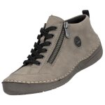 Chaussures basses rieker femme gris - sneaker confortable en similicuir - montant jusqu la cheville