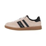 Chaussures basses cuir - teddy smith - retro tennis homme - beige - semelle plate - look streetwear