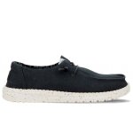 Chaussures bateau pour femme hey dude wendy canvas w noir 40902 - 001 - hey dude - plat - lacets - canvas ...