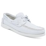 Chaussures bateau femme seajure shoal cuir blanc - confortable et �l�gante