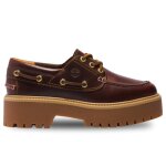 Chaussures bateau femme timberland stone street - marron - cuir - semelle caoutchouc