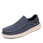 Chaussures bateau homme respirantes en canvas bleu - confortable et facile � enfiler pour printemps - ...