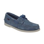 Chaussure bateau sebago dockside en daim bleu indigo - homme - textile - taille 44