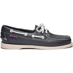 Chaussure bateau sebago docksides portland - cuir bleu marine - femme