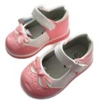Chaussures - bébé - fille - babies - salomés - cuir - verni - rose - blanc - motif noeud - pointure du ... Chaussures - bébé - fille - babies - salomés - cuir - verni - rose - blanc - motif noeud - pointure du ...