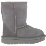 Chaussures bb - ugg - classic ii - gris - fermeture  pression - cuir