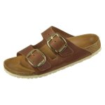 Chaussures birkenstock arizona en cuir marron pour femme - boucle de serrage - talon plat Chaussures birkenstock arizona en cuir marron pour femme - boucle de serrage - talon plat