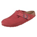 Chaussures birkenstock boston sienna red leve corduroy rouge - mixte / adulte