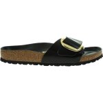 Chaussures birkenstock madrid noir - femme / adulte - cuir - boucle de serrage - plat