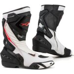Chaussures bottes moto sport track racing route technique blanc 46 sonic