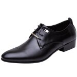 Chaussures de crmonie pour hommes en cuir pointues - lukcolor 2271 - noir