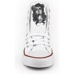 Converse all star personnalis imprims et clout argent - chaussures  la main - produit italien - skull ...