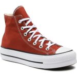 Chaussures converse chuck taylor all star lift platform canvas rouge - femme / adulte - plateau