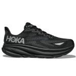 Chaussure de course femme hoka clifton 9 gore - tex noir - synth�tique - lacets