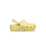 Chaussures crocs classic platform clog jaune - femme / adulte