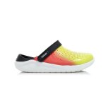 Chaussures crocs literide clog rouge - noir - jaune - homme / adulte - synthtique