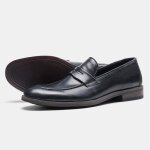 Chaussures en cuir pour hommes mocassins de luxe confortables à la mode noir Chaussures en cuir pour hommes mocassins de luxe confortables à la mode noir