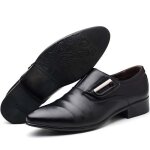 Chaussures en cuir daffaires pour hommes - modehall - kjl3323 - noir - pointu - costume Chaussures en cuir daffaires pour hommes - modehall - kjl3323 - noir - pointu - costume