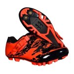 Chaussures de cyclisme vtt homme solide lger et respirant - rouge