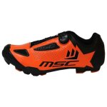 Chaussures de cyclisme vtt - msc bikes aero xc - mixte - orange - sentier