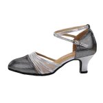 Chaussure de danse latine femme en cuir talon 5. 5cm semelle souple mailles respirantes extrieur pour ...
