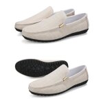 Chaussures décontractées dété pour hommes mocassins de mode respirants en toile légère ay? - beige Chaussures décontractées dété pour hommes mocassins de mode respirants en toile légère ay? - beige