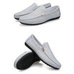 Chaussures décontractées dété pour hommes mocassins de mode respirants en toile légère ay? - gris Chaussures décontractées dété pour hommes mocassins de mode respirants en toile légère ay? - gris
