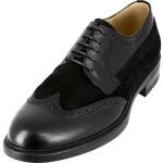Chaussure derby homme en cuir lisse et daim noir - marque - modèle - adulte - elégant et confortable Chaussure derby homme en cuir lisse et daim noir - marque - modèle - adulte - elégant et confortable