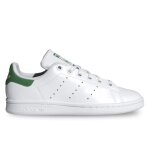 Chaussures enfant - adidas - stan smith j - blanc - cuir - lacets