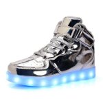 Chaussures enfant adulte lumire led - insfity - argent - lacets - plat